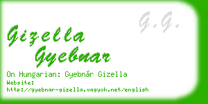 gizella gyebnar business card